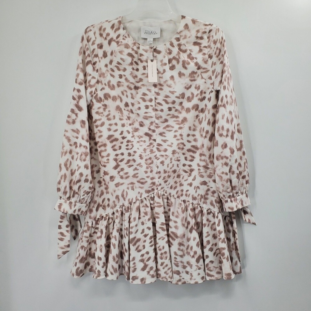Women's Anthropologie Mare Mare Felix Leopard Print Tunic Dress Small NEW A4